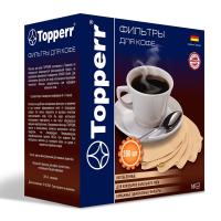 Фильтр TOPPERR №2 для кофеварок, бумажный, неотбеленный, 200 штук, 3049 (456424)