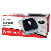 Дырокол BRAUBERG "Original", до 25 листов, черный, 222542 (222542)