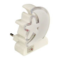 Ночник Uniel DTL-301-Месяц со звездочкой/RGB/4LED/0,5W (10314)