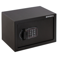 Сейф мебельный BRABIX "SF-200EL", 200х310х200 мм, электронный замок, черный, 291145, S103BR211214 (291145)
