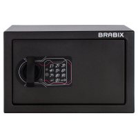 Сейф мебельный BRABIX "SF-200EL", 200х310х200 мм, электронный замок, черный, 291145, S103BR211214 (291145)