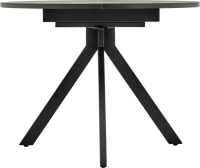 Стол Rudolf круглый раскладной 100-130x100x75см, Бетон слюда, чёрный Bradex Home RF 0302