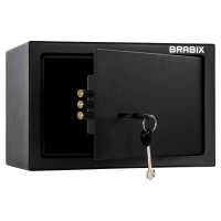 Сейф мебельный BRABIX "SF-200KL", 200х310х200 мм, ключевой замок, черный, 291144, S103BR211114 (291144)