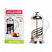 Френчпресс 1000мл (нержавеющая сталь, стекло) Kamille 0772XL