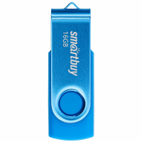 Флеш-диск 16 GB SMARTBUY Twist USB 2.0, синий, SB016GB2TWB (513906)