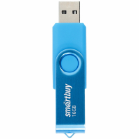Флеш-диск 16 GB SMARTBUY Twist USB 2.0, синий, SB016GB2TWB (513906)