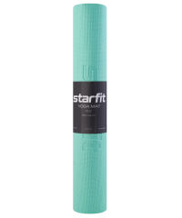 Коврик для йоги и фитнеса FM-101, PVC, 183x61x0,4 см, мятный Starfit (ЦБ-00001686)