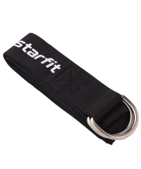 Ремень для йоги YB-100 183 см, хлопок, черный Starfit ЦБ-00001674