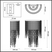 Бра со светодиодными лампочками E14, комплект от Lustrof. №399845-626772