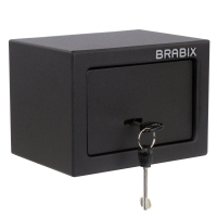 Сейф мебельный BRABIX "SF-140KL", 140х195х140 мм, ключевой замок, черный, 291140, S103BR210114 (291140)