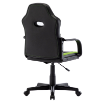 Кресло компьютерное BRABIX "Stripe GM-202", экокожа, черное/зеленое, 532511 (532511)