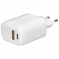 Зарядное устройство быстрое сетевое (220 В) USB QC3.0+Type-C PD 20 Вт, 3 А, RED LINE, УТ000036039 (513966)