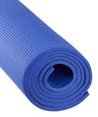 Коврик для йоги и фитнеса FM-101, PVC, 183x61x0,8 см, темно-синий Starfit (ЦБ-00001561)