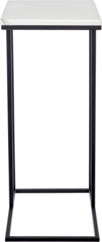 Придиванный столик Loft 50x30см, белый мрамор с черными ножками Bradex Home RF 0358
