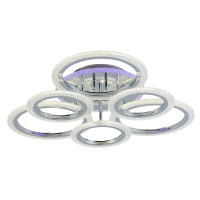 Светодиодная диммируемая люстра с ПДУ Profit Light 8086/3+3 CHR A 108W+8W RGB