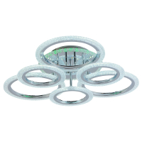 Светодиодная диммируемая люстра с ПДУ Profit Light 8086/3+3 CHR A 108W+8W RGB