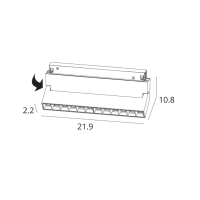 Трековый светильник 12W 2700-6000К для магнитного шинопровода Arte Lamp Linea A4696PL-1WH