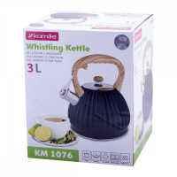 Чайник 3л из нержавеющей стали со свистком и нейлоновой ручкой Kamille 1076