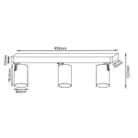 Светильник спот с Led лампочками в комплекте CRYSTAL LUX CLT 017CW3 L450 BL+Lamps