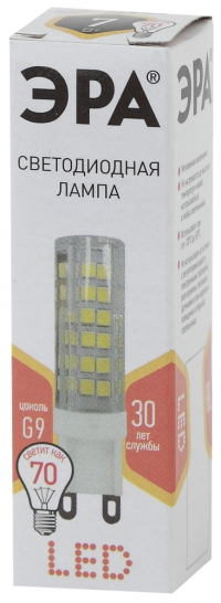 Лампа светодиодная ЭРА G9 7W 2700K прозрачная LED JCD-7W-CER-827-G9 Б0027865