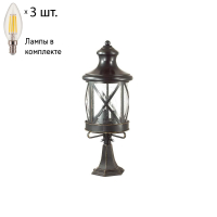 Уличный светильник с лампочками Odeon Light Sation 4045/3B+Lamps E14 Свеча