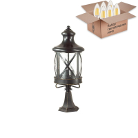 Уличный светильник с лампочками Odeon Light Sation 4045/3B+Lamps E14 Свеча