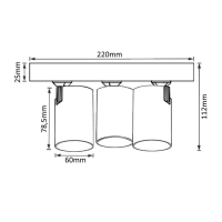 Светильник спот с Led лампочками в комплекте CRYSTAL LUX CLT 017W3 D230 WH+Lamps