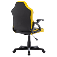 Кресло компьютерное BRABIX "Shark GM-203", экокожа, черное/желтое, 532514 (532514)