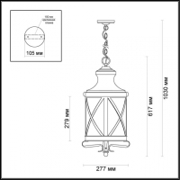4045/3 Уличный подвесной светильник Odeon Light Sation