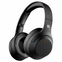 Наушники с микрофоном (гарнитура) DEFENDER FreeMotion B690, Bluetooth, беспроводные, черные, 63690 (514038)