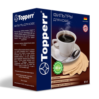 Фильтр TOPPERR №4 для кофеварок, бумажный, неотбеленный, 300 штук, 3047 (456422)