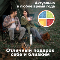 Термос LAIMA классический с узким горлом, 1 л, нержавеющая сталь, 601414 (601414)