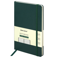 Блокнот А5 (130х210 мм), BRAUBERG ULTRA, балакрон, 80 г/м2, 96 л., клетка, темно-зеленый, 113035 (113035)