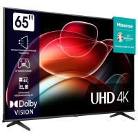 Телевизор HISENSE 65A6K, 65" (164 см), 3840x2160, 4K, 16:9, SmartTV, Wi-Fi, черный (456768)