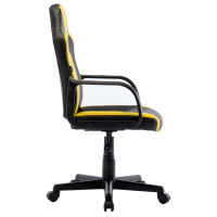 Кресло компьютерное BRABIX "Stripe GM-202", экокожа, черное/желтое, 532510 (532510)