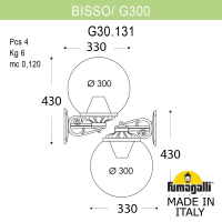 G30.131.000.AXE27 Светильник уличный настенный Fumagalli Bisso/G300