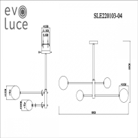 Люстра с Led лампочками в комплекте Evoluce SLE220103-04+Lamps