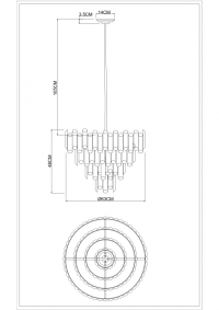 Каскадная люстра со светодиодными лампочками E14 , комплект от Lustrof. №444832-622995
